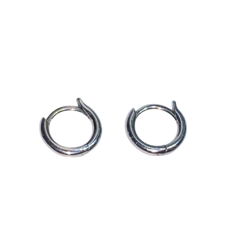 BABYGOLD 14K White Gold Petit Huggie Earrings